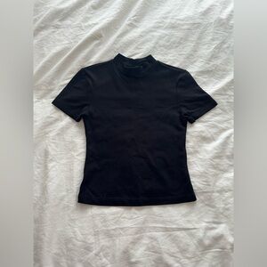 NWOT American Apparel mock neck black top SIZE S